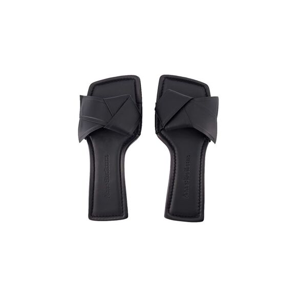 Acne Studios Knotted Leather Flat Mules Women black Flats - Picture 4 of 4